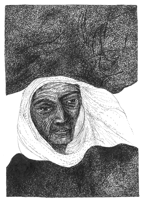 Woman on a breezy night in the hills